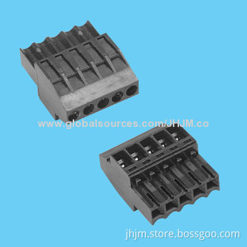 3.81mm pitch terminal connectors, pluggale type with screws 2-24 poles female for male jointing